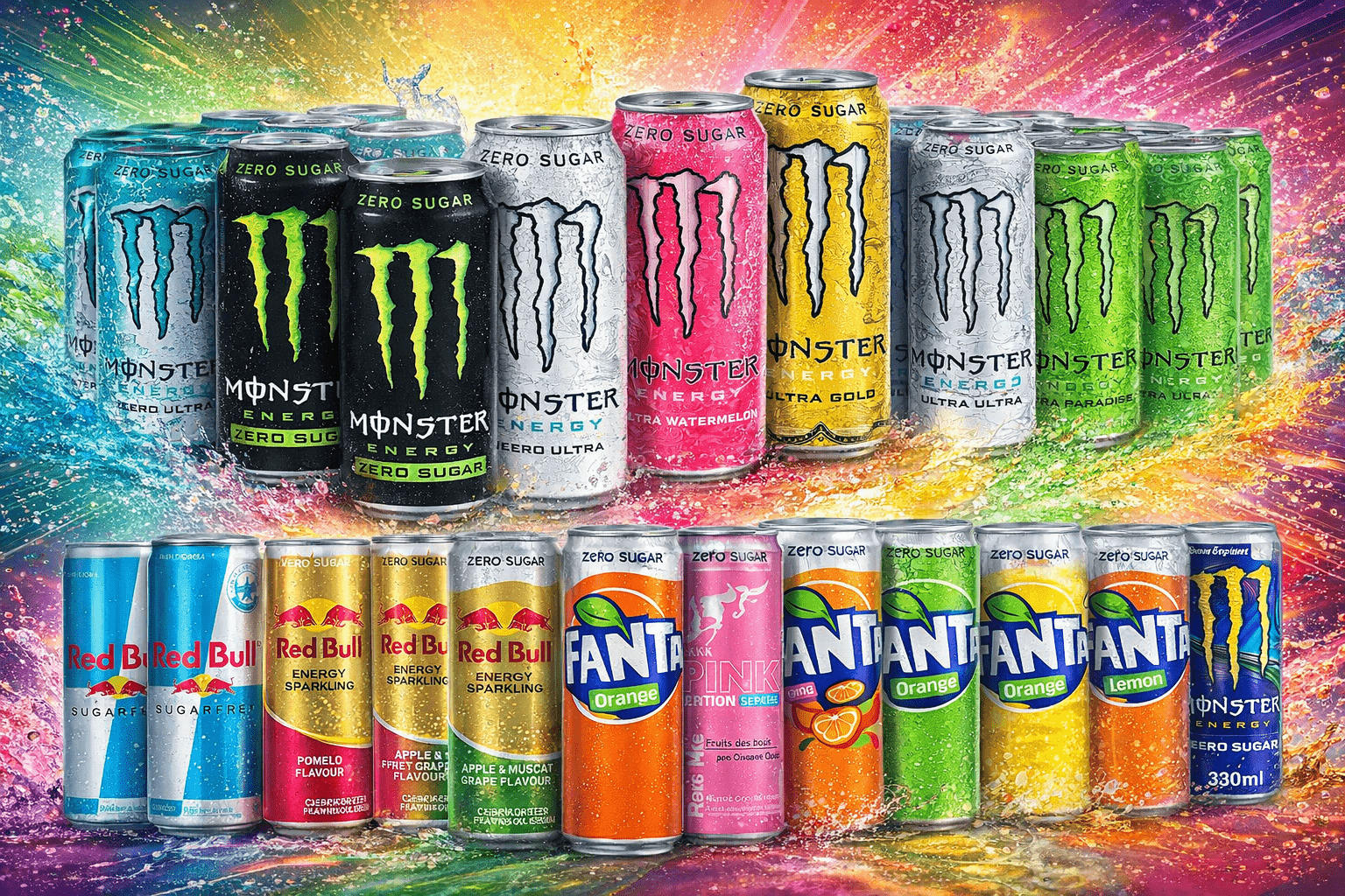 boissons énergétiques et sodas zéro sucre