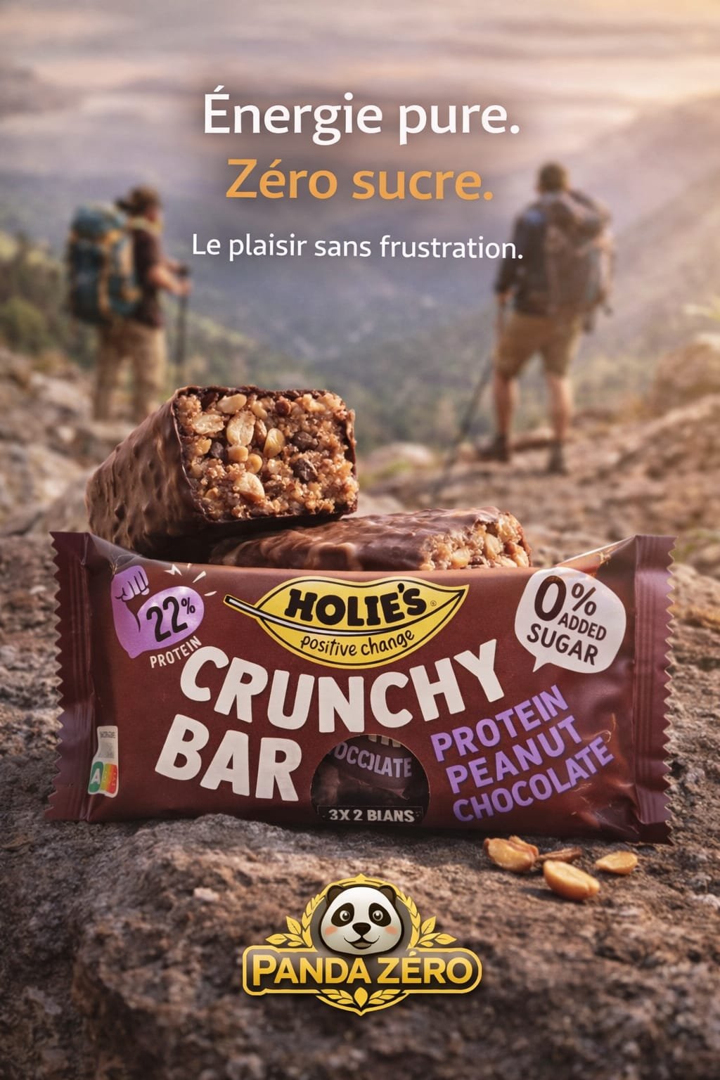 barre céréales chocolat protéiné à la cacahuète holiè's